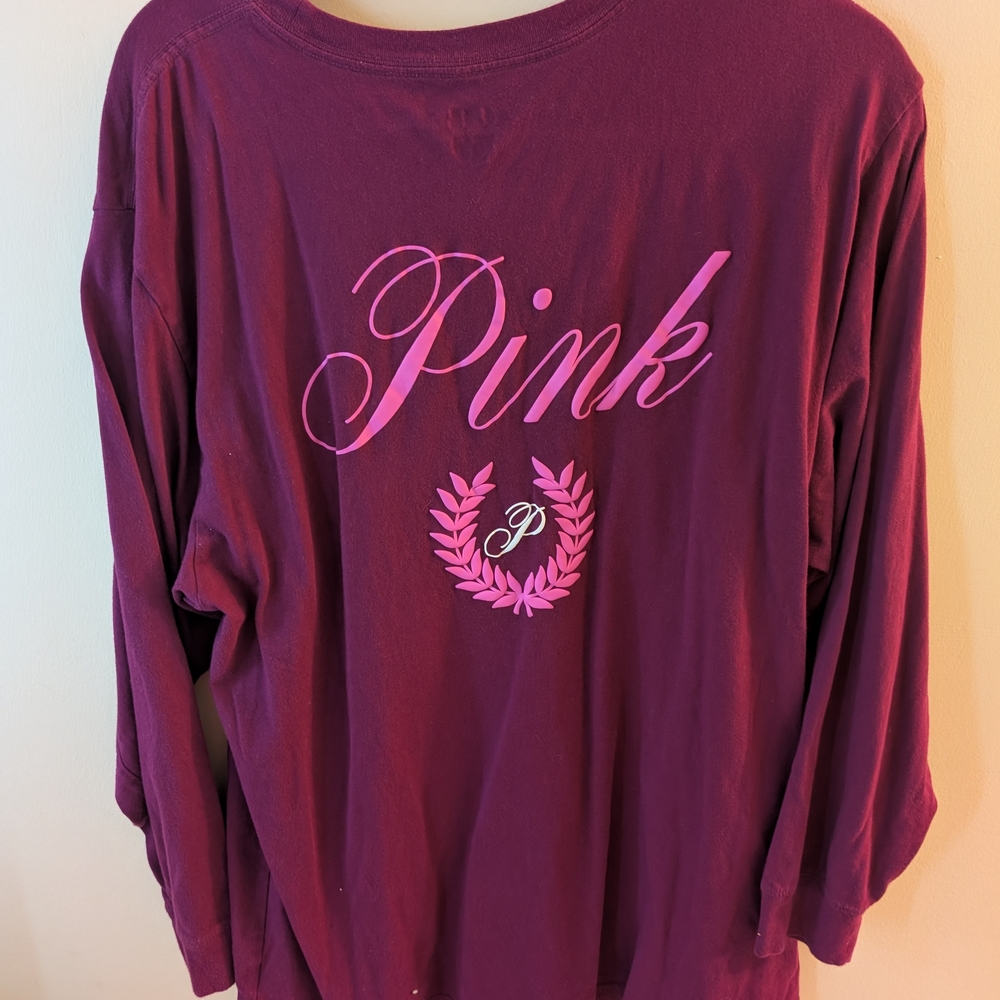 PINK Logo long Sleeve Top SIZE XL